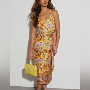 Tropical wrap dress